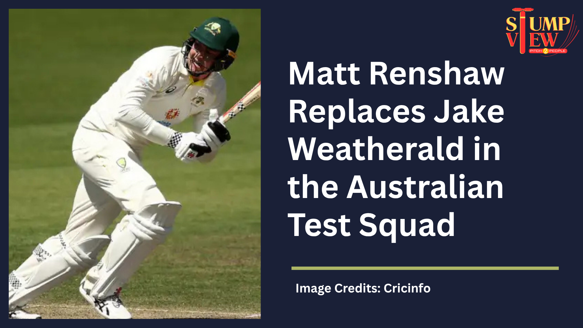 Matt Renshaw Replaces Jake Weatherald in the Australian Test Squad