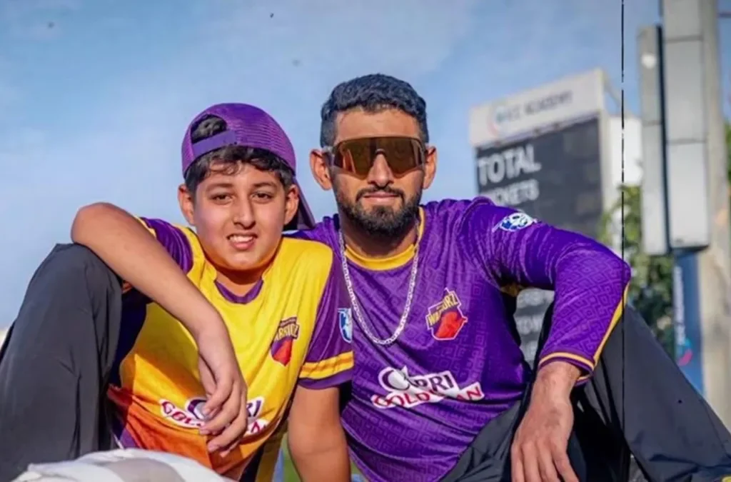 Sikandar Raza with his son Eesa Butt
